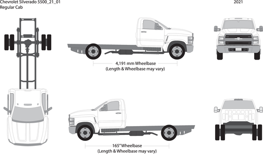 2021 Chevy Siverado 5500 V01 Vehicle Wrap Template
