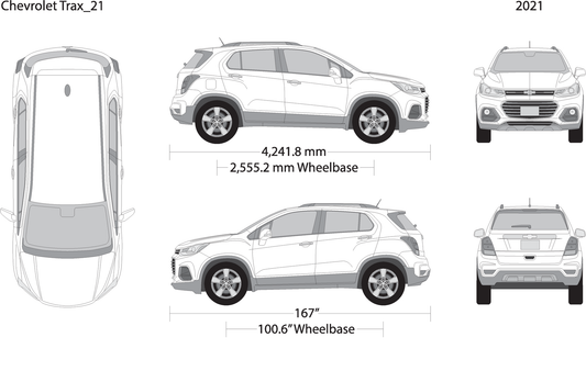 2021 Chevy Trax V21 Vehicle Wrap Template