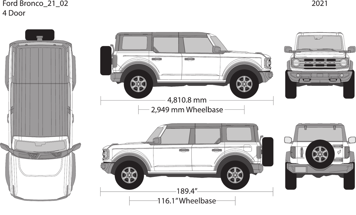 2021 Ford Bronco vector wrap template V02, Design-Ready PDF - GravBase