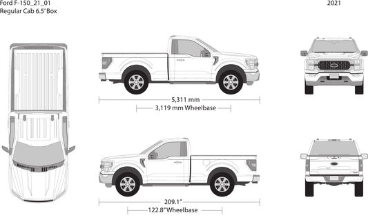 2021 Ford F-150 vector wrap template V01, Design-Ready PDF - GravBase