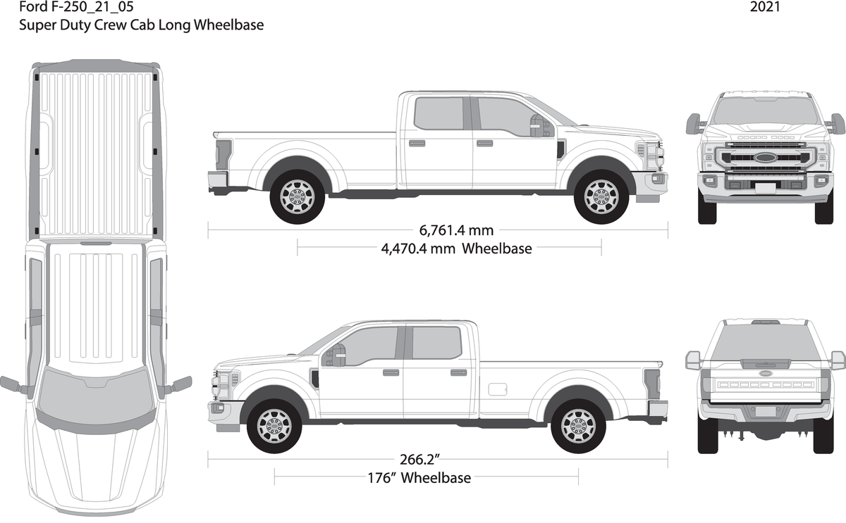 2021 Ford F 250 V05 Vehicle Wrap Template