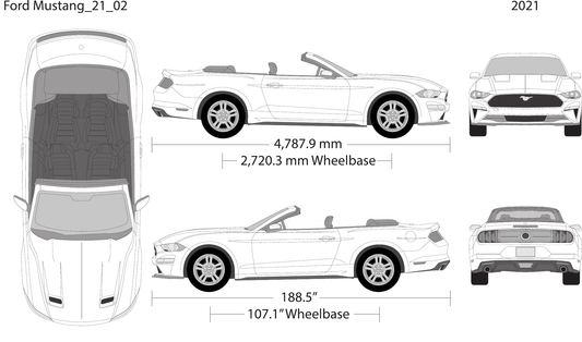 2021 Ford Mustang Vector Wrap Template - GravBase
