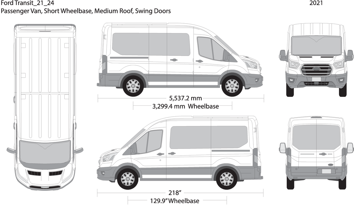 2021 Ford Transit Swing Doors V24 Vehicle Wrap Template