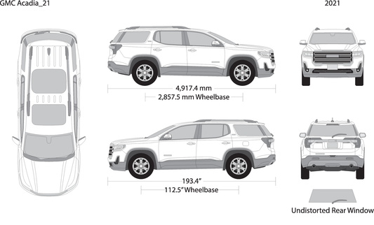 2021 Gmc Acadia V21 Vehicle Wrap Template