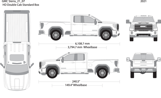 2021 Gmc Sierra 2500 3500 Hd V07 Vehicle Wrap Template