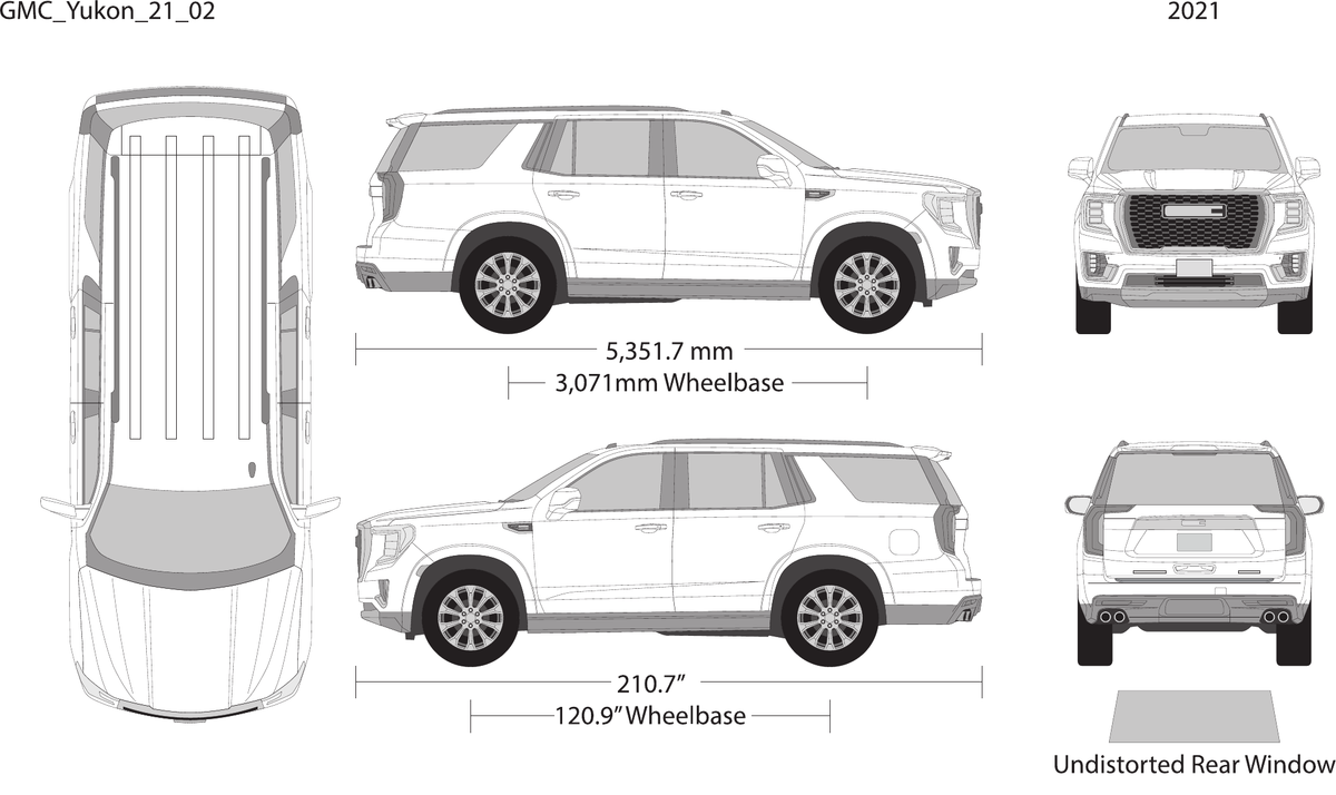 2021 GMC Yukon vector wrap template V02, Design-Ready PDF - GravBase