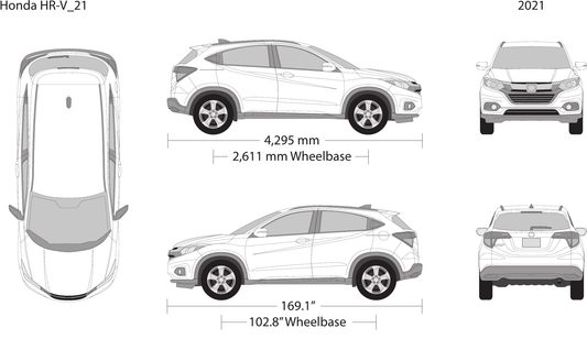 2021 Honda HR-V vector wrap template, Design-Ready PDF - GravBase