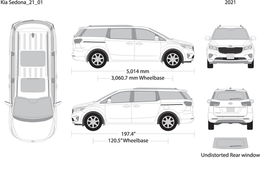 2021 Kia Sedona V01 Vehicle Wrap Template