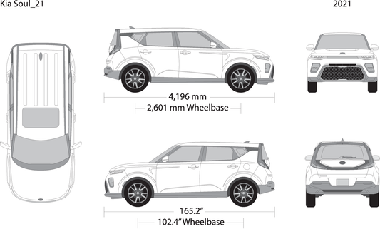 2021 Kia Soul V21 Vehicle Wrap Template