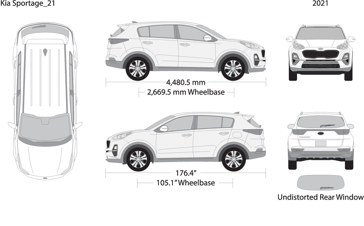 2021 Kia Sportage V21 Vehicle Wrap Template