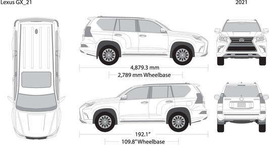 2021 Lexus Gx V21 Vehicle Wrap Template