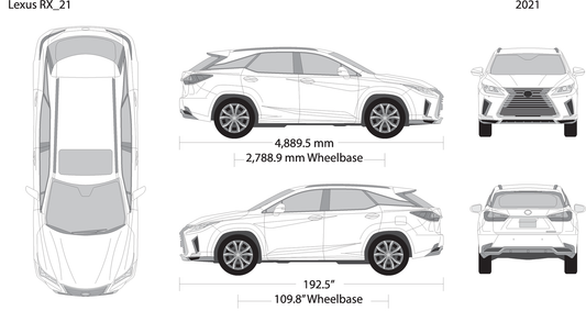 2021 Lexus Rx V21 Vehicle Wrap Template