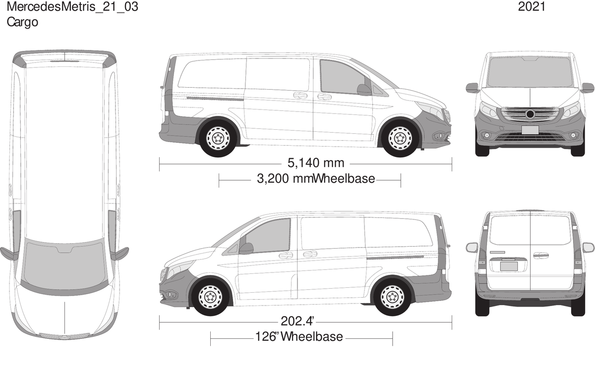 2021 Mercedes Metris vector wrap template V03, Design-Ready PDF - GravBase