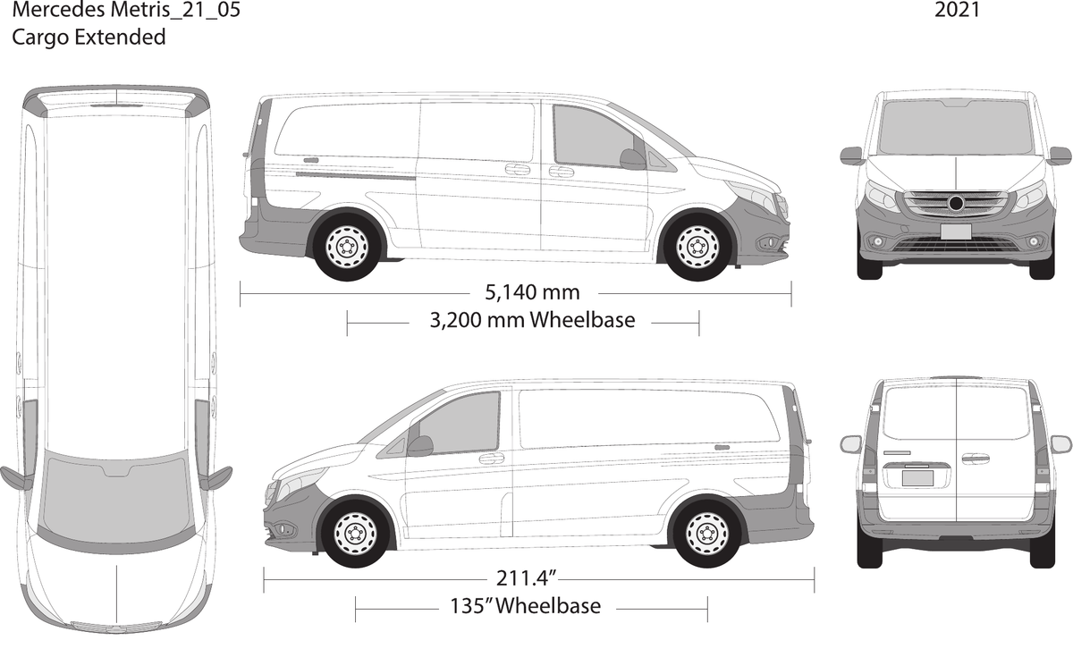 2021 Mercedes Metris vector wrap template V05, Design-Ready PDF - GravBase