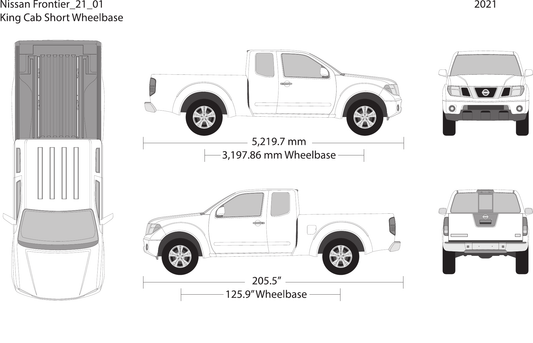 2021 Nissan Frontier vector wrap template V01, Design-Ready PDF - GravBase
