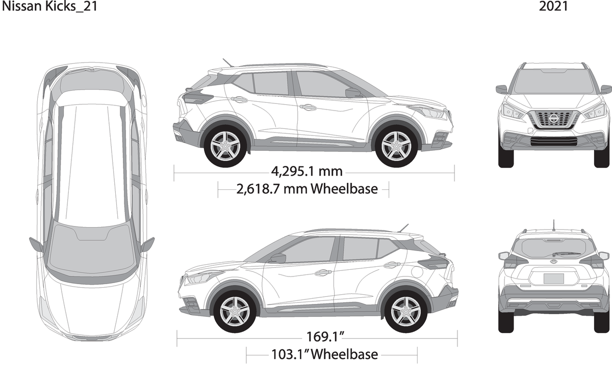 2021 Nissan Kicks V21 Vehicle Wrap Template