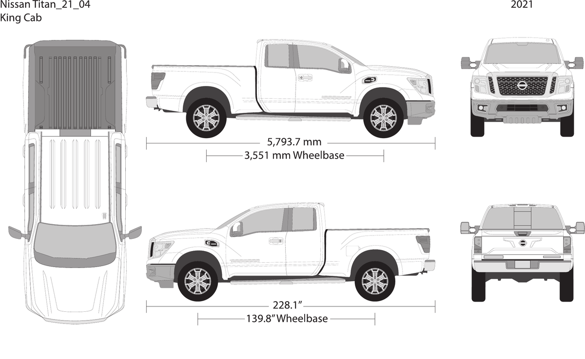 2021 Nissan Titan vector wrap template V04, Design-Ready PDF - GravBase
