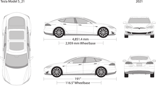 2021 Tesla Model S vector wrap template, Design-Ready PDF - GravBase