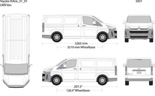 2021 Toyota Hiace V01 Vehicle Wrap Template