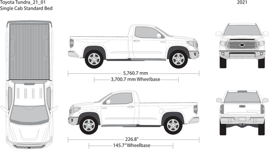 2021 Toyota Tundra Vector Wrap Template - GravBase