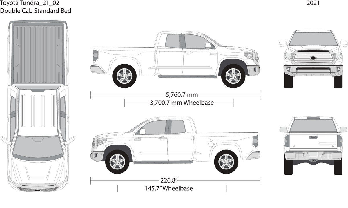 2021 Toyota Tundra vector wrap template V02, Design-Ready PDF - GravBase