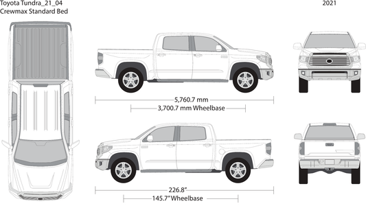 2021 Toyota Tundra Vector Wrap Template - GravBase