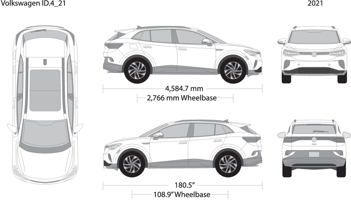 2021 Volkswagen Id 4 V21 Vehicle Wrap Template