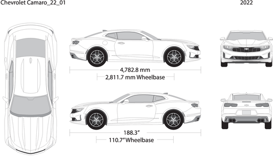 2022 Chevy Camaro V01 Vehicle Wrap Template