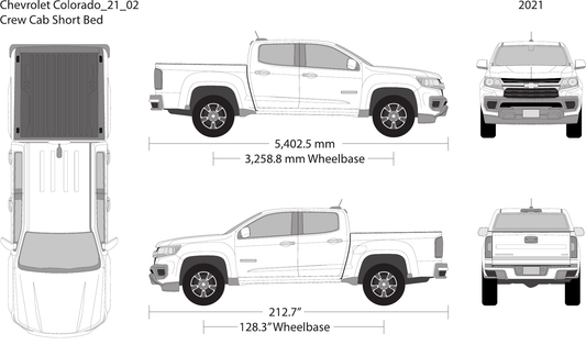 2022 Chevy Colorado vector wrap template V02, Design-Ready PDF - GravBase