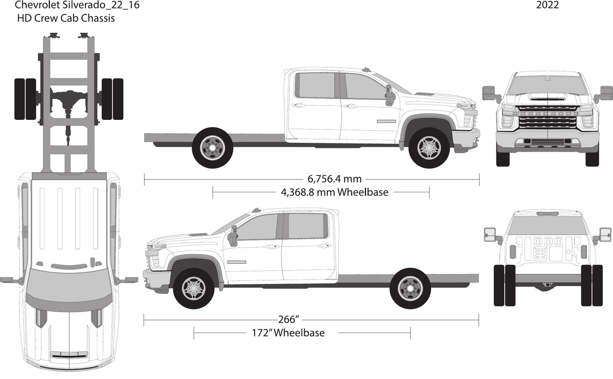 2022 Chevy Silverado 2500-3500 HD vector wrap template V16, Design-Ready PDF - GravBase