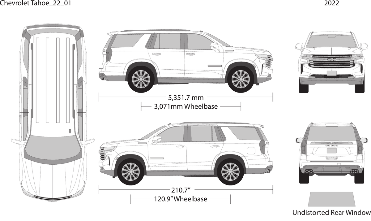 2022 Chevy Tahoe vector wrap template, Design-Ready PDF - GravBase
