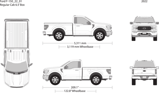 2022 Ford F-150 Vector Wrap Template - GravBase