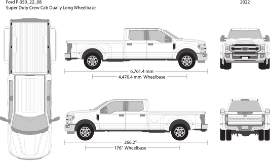 2022 Ford F-350 vector wrap template V08, Design-Ready PDF - GravBase