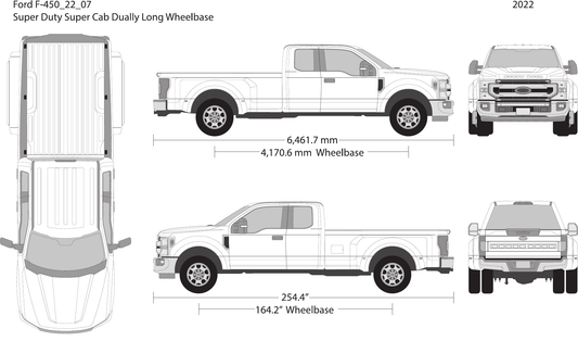 2022 Ford F-450 vector wrap template V07, Design-Ready PDF - GravBase