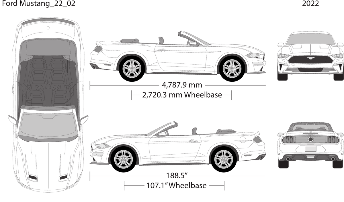2022 Ford Mustang vector wrap template V02, Design-Ready PDF - GravBase