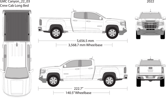 2022 GMC Canyon vector wrap template V03, Design-Ready PDF - GravBase