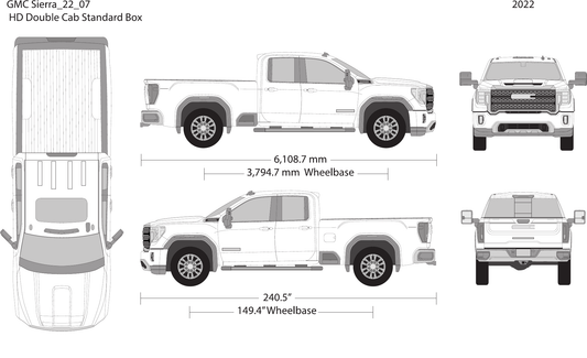 2022 GMC Sierra 2500-3500 HD vector wrap template V07, Design-Ready PDF - GravBase