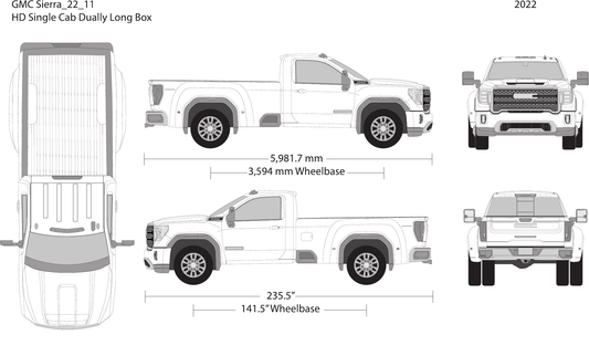 2022 GMC Sierra 2500-3500 HD vector wrap template V11, Design-Ready PDF - GravBase