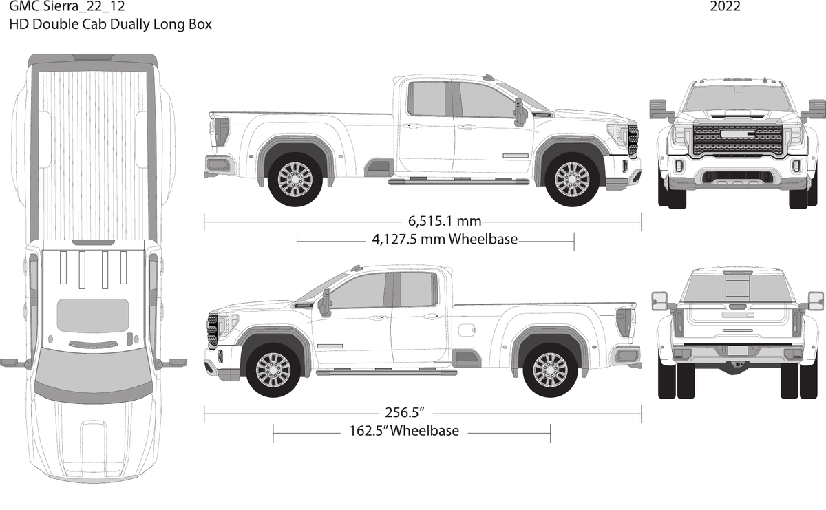 2022 GMC Sierra 2500-3500 HD vector wrap template V12, Design-Ready PDF - GravBase