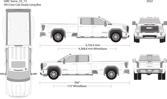 2022 GMC Sierra 2500-3500 HD vector wrap template V13, Design-Ready PDF - GravBase
