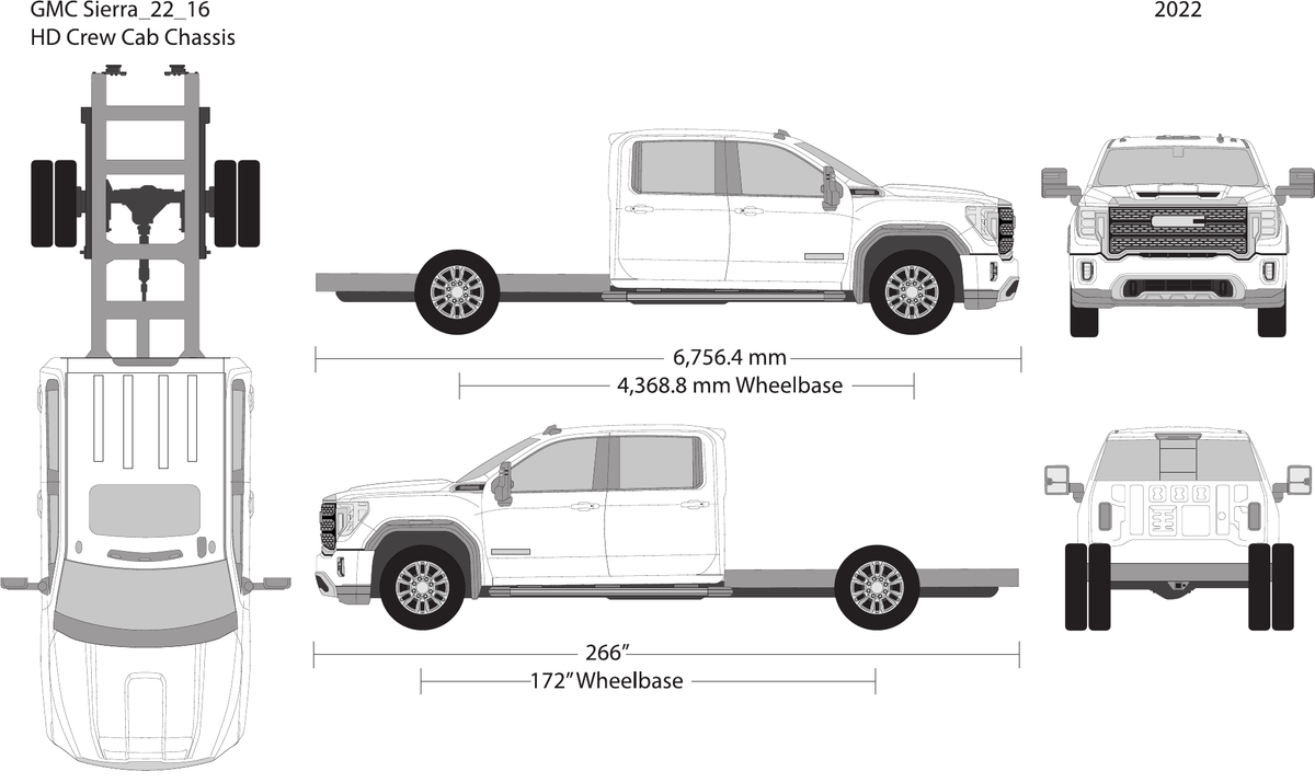 2022 GMC Sierra 2500-3500 HD vector wrap template V16, Design-Ready PDF - GravBase