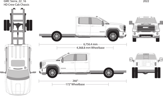 2022 GMC Sierra 2500-3500 HD vector wrap template V16, Design-Ready PDF - GravBase