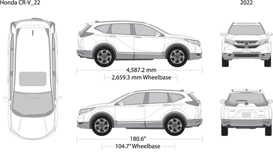 2022 Honda Cr V V22 Vehicle Wrap Template