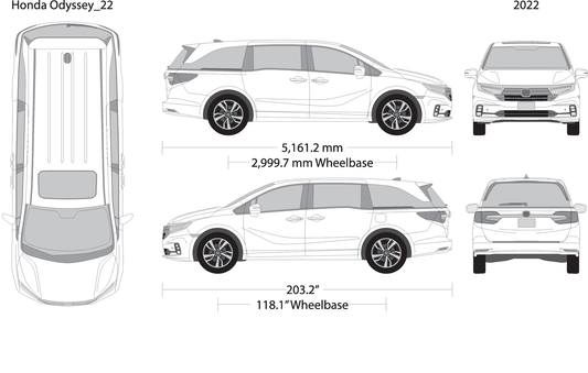 2022 Honda Odyssey V22 Vehicle Wrap Template