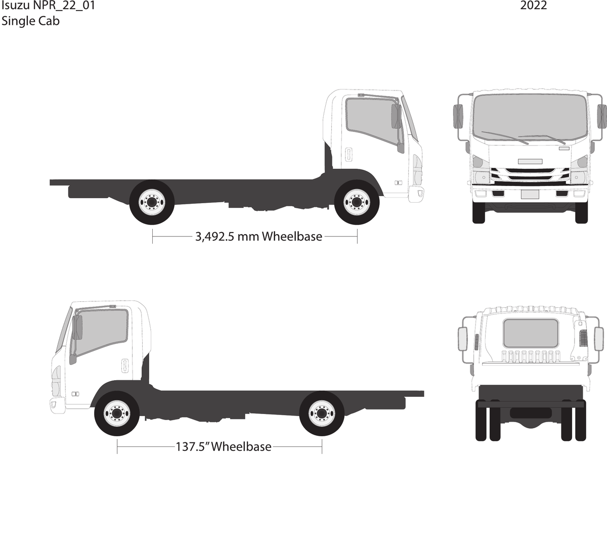 2022 Isuzu NPR vector wrap template V01, Design-Ready PDF - GravBase