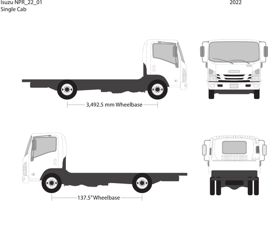2022 Isuzu NPR vector wrap template V01, Design-Ready PDF - GravBase