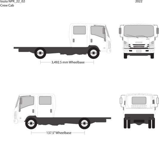 2022 Isuzu NPR Vector Wrap Template - GravBase
