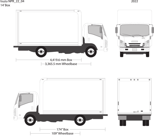 2022 Isuzu NPR vector wrap template V04, Design-Ready PDF - GravBase