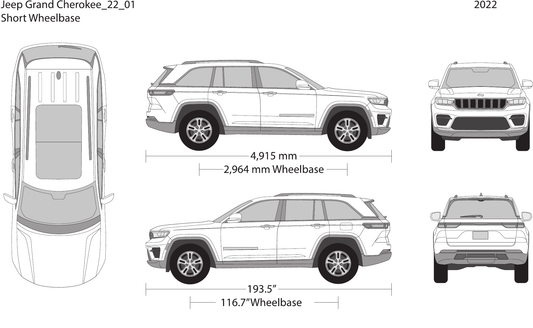 2022 Jeep Grand Cherokee vector wrap template V01, Design-Ready PDF - GravBase