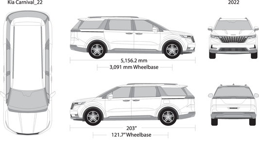 2022 Kia Carnival V22 Vehicle Wrap Template
